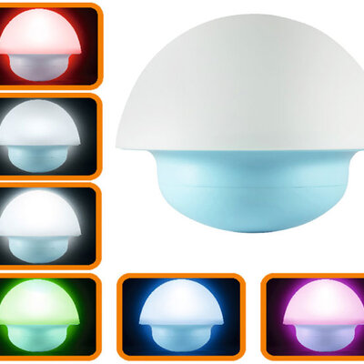 Višebojno LED noćno svetlo Pečurka NLG1