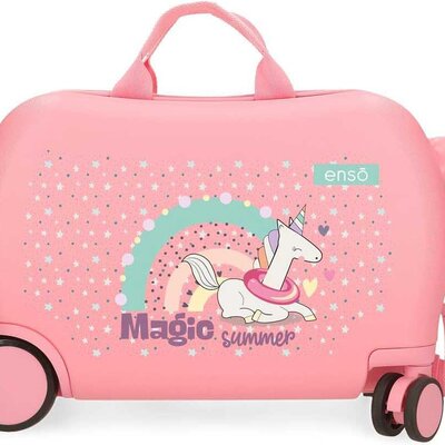 Dečiji putni kofer za vožnju Enso Magic summer pink 96310