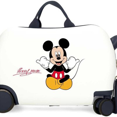 Dečiji kofer za vožnju Disney Mickey Cheerful white 43310