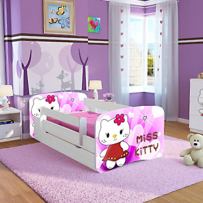 Dečiji krevet sa fiokom i dušekom Pink Kitty 803