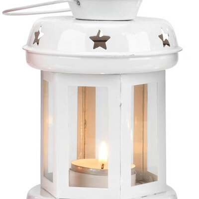 Fenjer za malu sveću Valley2 Beli