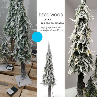 Deco Wood Stona Jelka Sa LED Lampicama Visine 85 cm