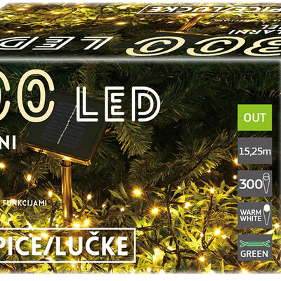 Novogodišnje lampice sa solarnim napajanjem