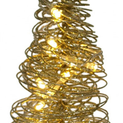 Svetleća jelka u zlatnoj boji visine 33 cm