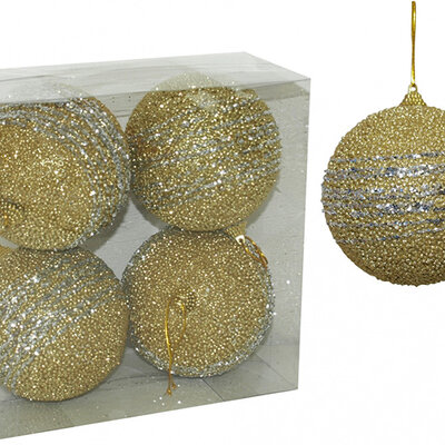 Ukrasi za jelku zlatni - 4 komada