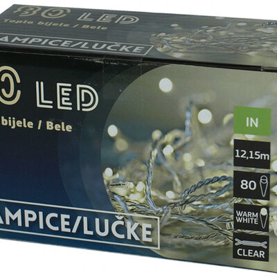 Novogodišnje LED lampice na baterije 80 kom