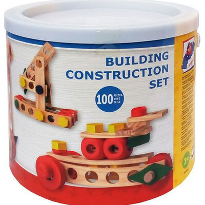Woodyland Drveni građevinski set u kantici 100 delova 95001