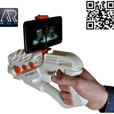 Pištolj - Konzola za igrice na Android i iOS uređajima AR gun Proton White 6869