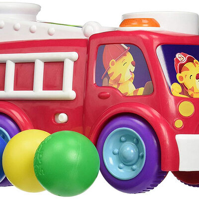 KIDS II BrightStarts Igračka VATROGASNI KAMION SA LOPTICAMA Roll & Pop Fire Truck