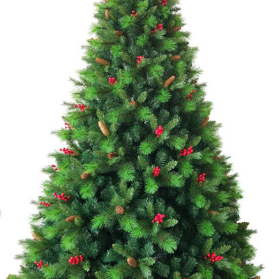 Novogodišnja jelka sa crvenim bobicama 240cm 180877