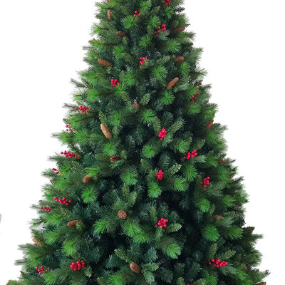 Novogodišnja jelka sa crvenim bobicama 210cm 180876