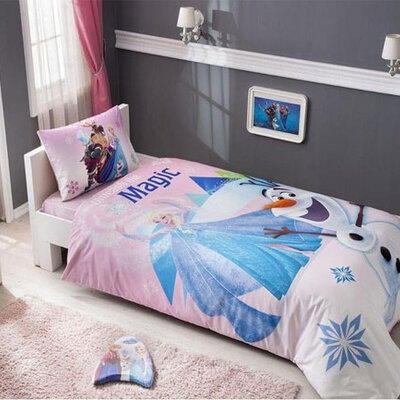 Pamučna dečija posteljina Disney Frozen Pink