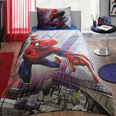 Pamučna dečija posteljina Spiderman Action
