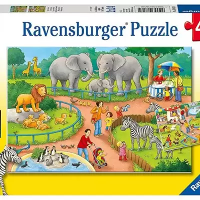 Ravensburger Puzzle 2x24 Jedan dan u zoološkom vrtu 07813