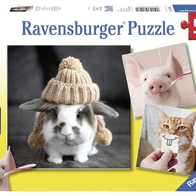 Ravensburger Puzle 3x49 Smešni portreti ljubimaca 08028