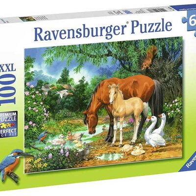Ravensburger Puzle 100 delova - Idila na jezercetu 10833