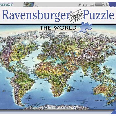 Ravensburger Puzle 2000 delova - Geografska karta sveta 16683