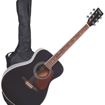 Akustična gitara sa torbom, stalkom i štimerom Vintage V300BKOFT