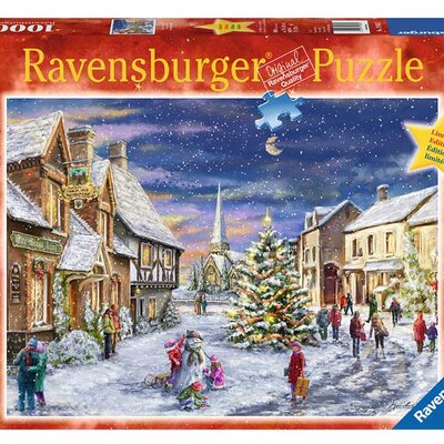 Puzzle 1000 delova - Novogodišnja razglednica - Ravensburger 19883