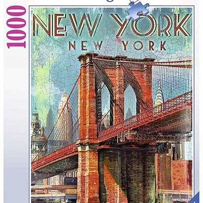 Puzzle 1000 delova - Retro New York - Ravensburger  19835
