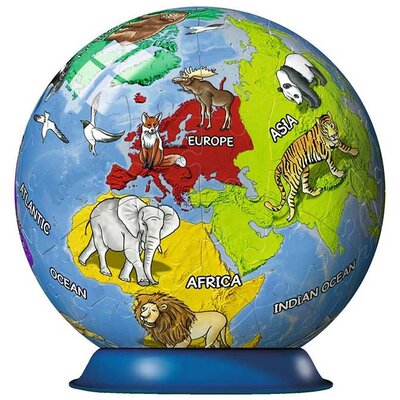 3D Puzle Kugla Karta sveta sa životinjama - Ravensburger 11840