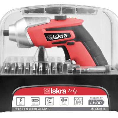 Iskra Akumulatorski odvijač sa nastavcima ML-CS19-36