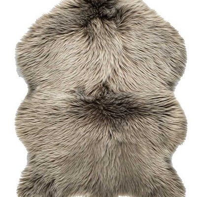 Podna prostirka Veštačka jagnjeća koža 60x90 Svetlo siva