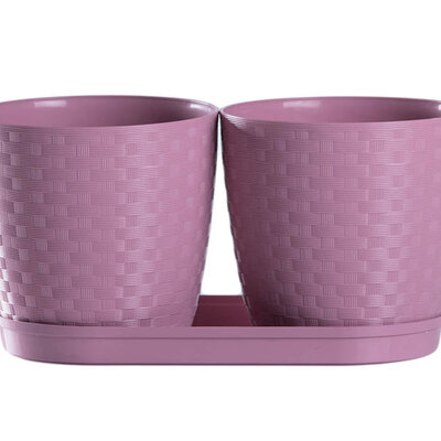 Saksije za cveće sa tacnom Inspira Mix and Play Lila