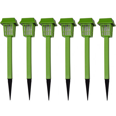 LED solarne baštenske lampe u zelenoj boji pakovanje 6 komada
