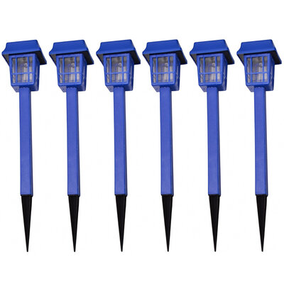 LED solarne baštenske lampe u plavoj boji pakovanje 6 komada