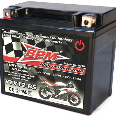 Akumulator za manje SUS motore BPM YTX12-BS 12V 12Ah