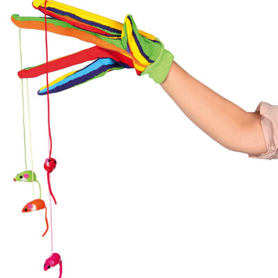 TRIXIE Igračka za mačke RUKAVICA SA MIŠEVIMA