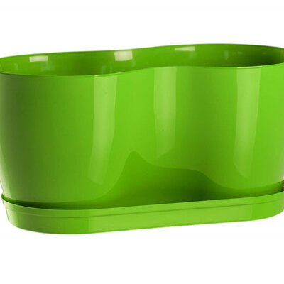 Dupla saksija za cveće Lady Zelena 2x12cm