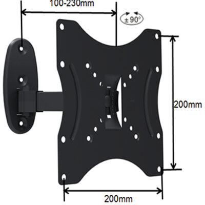 Alpha Zglobni zidni nosač televizora dijagonale 17-42 inča 023471