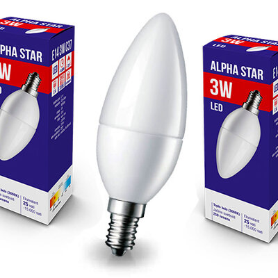 Alpha Star LED Sijalica E14 3W toplo bela 2 komada 023224