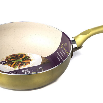 Lorme clasic tiganj granit Wok 28cm - Gold