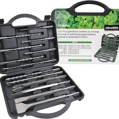 Iskra SDS+ Set burgija i dleta za beton 13 kom. FST013