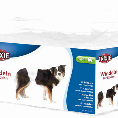Pelene za muške pse - veličina S-M - 12 komada Trixie 23641