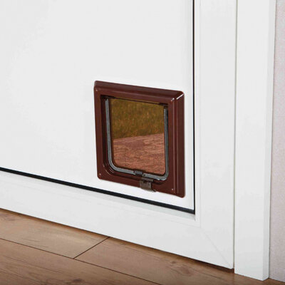 TRIXIE Vratanca za mačke - sa 2 načina rada - 21×21cm braon 