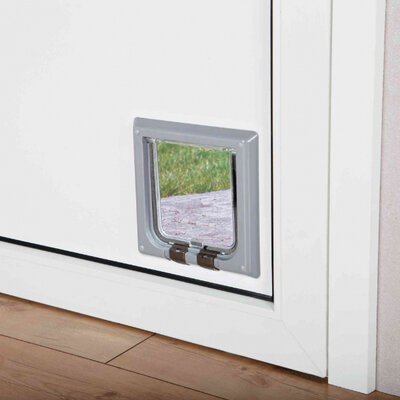 TRIXIE Vratanca za mačke - sa 4 načina rada - 21×21cm siva