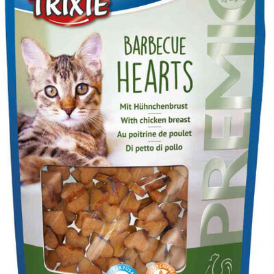 TRIXIE Hrana za mačke PREMIO Srca BERBECUE HEARTS 50gr