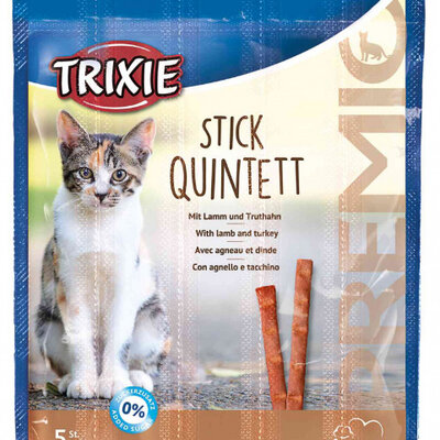 TRIXIE Hrana za mačke PREMIO Štapići jagnje-ćurka Stick Quintett 5kom