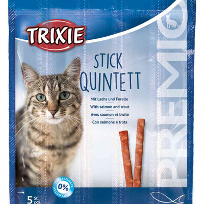 TRIXIE Hrana za mačke PREMIO Štapići losos-pastrmka Stick Quintett 5kom
