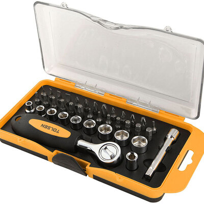 Tolsen Set nastavaka odvijača i nasadnih ključeva sa čegrtaljkom 20035