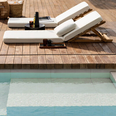 Baštenska Ležaljka Brisas - Drveni Naslon i Dušek