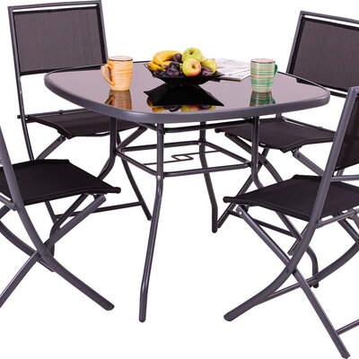 Baštenska Garnitura Faroli - 4 Sklopive Stolice i Sto