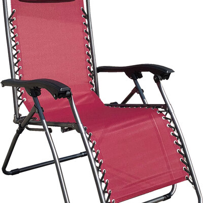 Baštenska podesiva stolica sa jastukom Messina Red