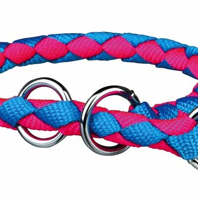 Ogrlica - davilica za pse Cavo pink-blue S-M Trixie 14376