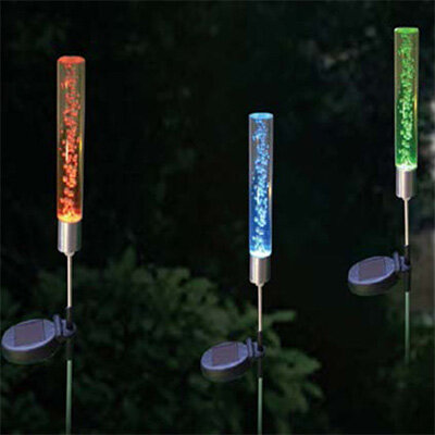 Ubodna solarna lampa sa mehurićima - set 3 komada