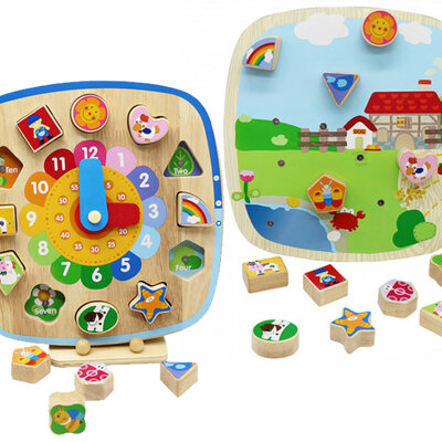 Pino Toys Edukativni sat sa elementima za uklapanje 8644